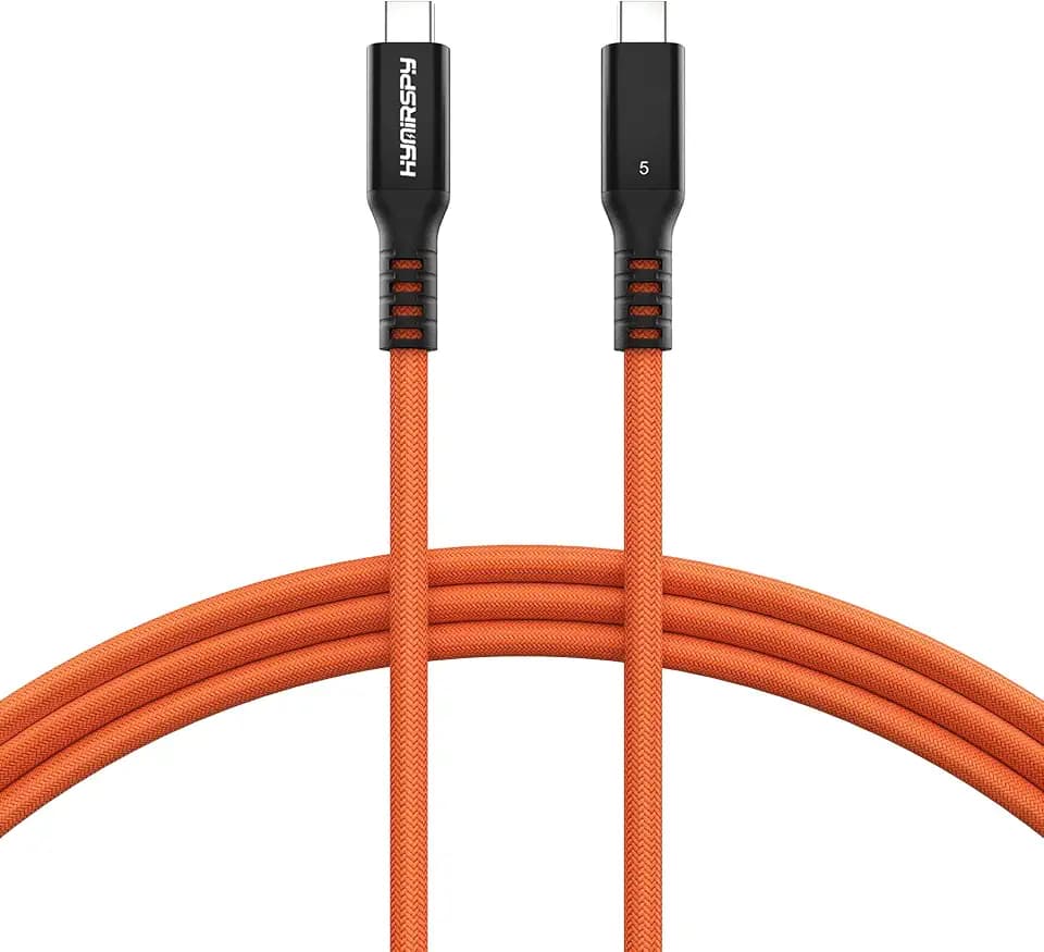 80Gbps Thunderbolt 5 Cable 6.6ft USB C to USB C Cable, 240W(5A)