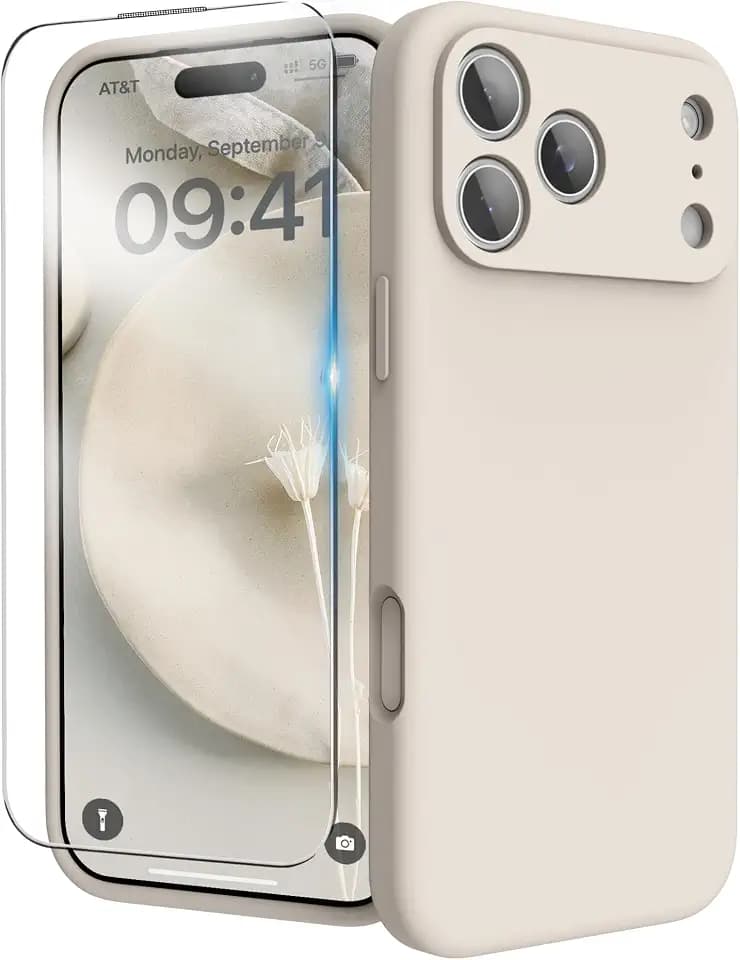 for iPhone 17 Pro Case with Screen Protector, Stone