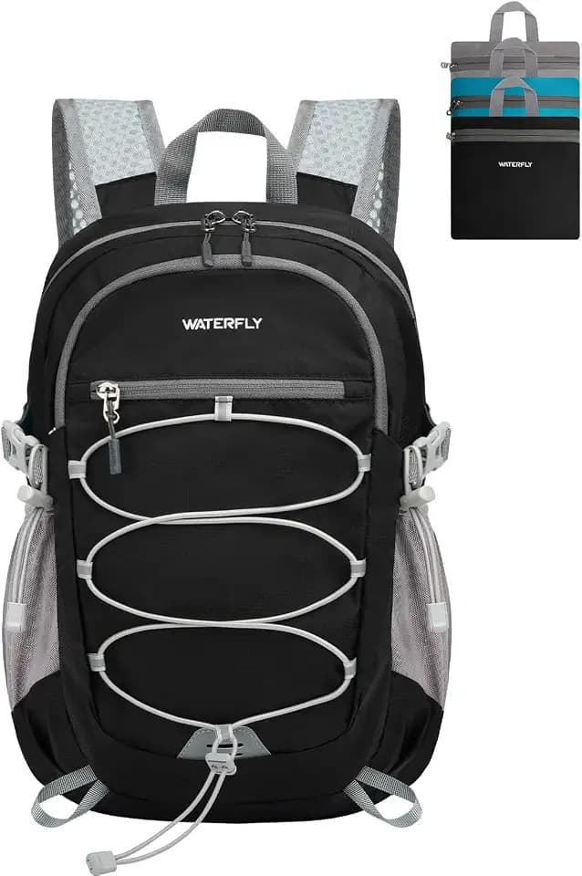 WATERFLY Small Lightweight Packable Backpack, Mini Foldable Travel Daypack