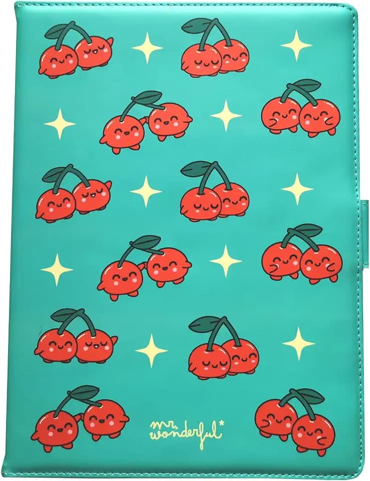 WONDEE Mr Wonderful Universal-Tablet-Hülle 10,2 bis 10,4 Zoll Kirsche mit vertikaler und horizontaler Positionierung, Pro Case Cover kompatibel mit iPad 10,2 Zoll - Mr Wonderful originelle Geschenke