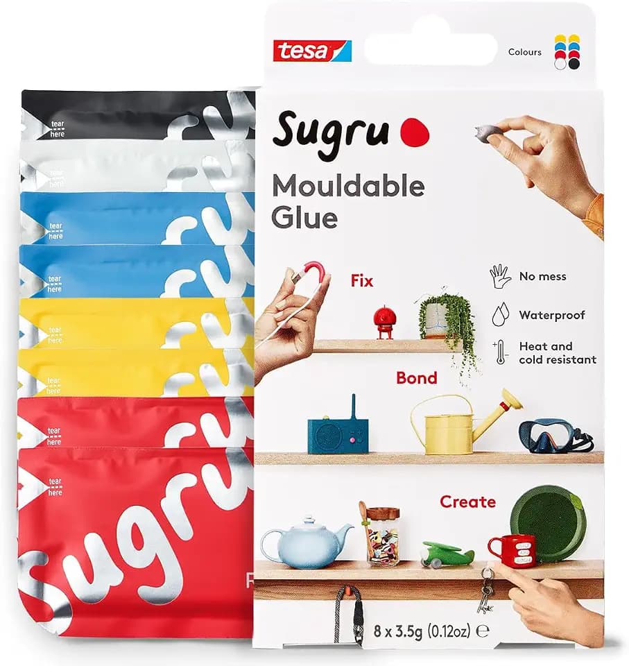 Sugru by tesa - Bunt - formbarer Allzweckkleber - 8 x 3,5 g