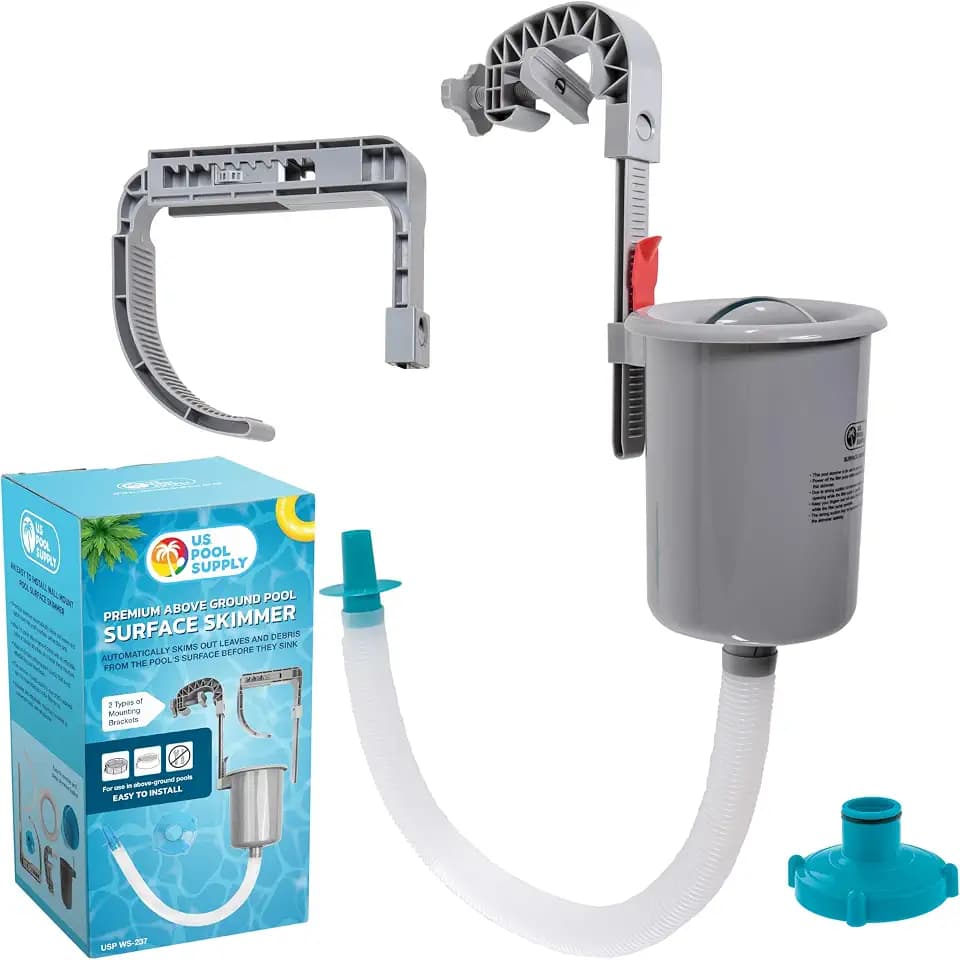 U.S. Pool Supply Pool Skimmer - Above Ground Pool Floating Surface Skimmer