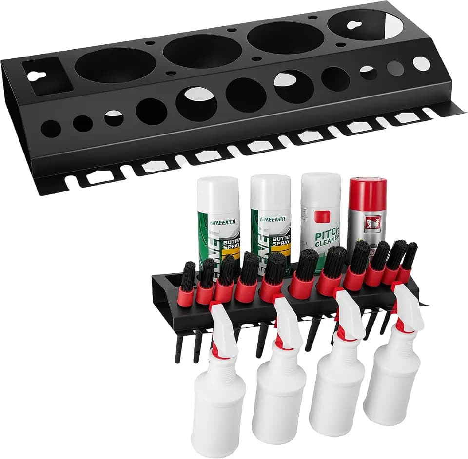 Car Detailing Brush Storage Rack Detailing Spray Bottle Holders Wall Mount