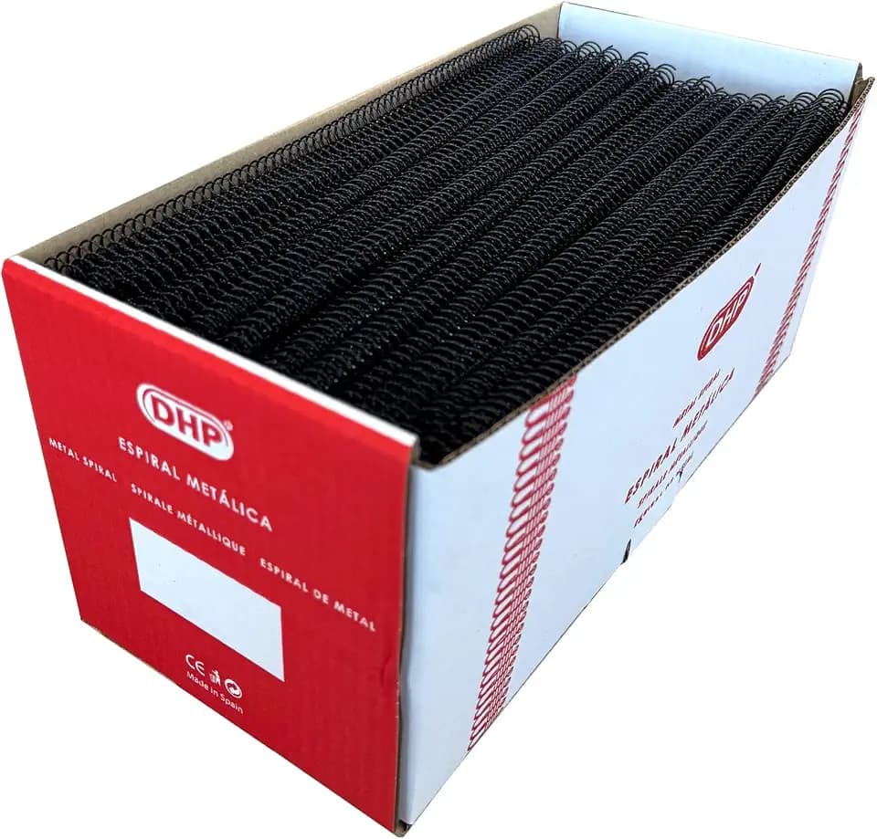 DHP - Metallspirale, Schritt 5:1, 8 mm, schwarz (Box 100 Stück)