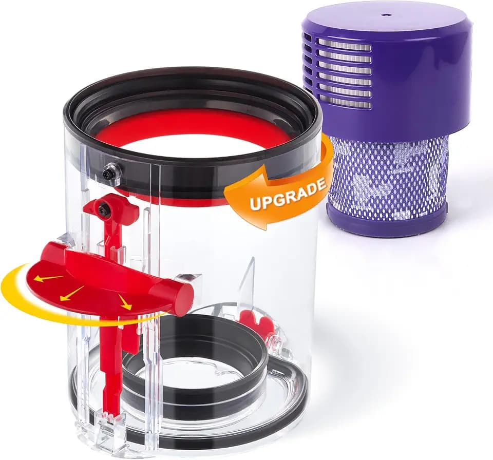 Staubbehälter Kompatibel Mit Fluffy V10 für Dyson V10 Motorhead Staubsauger Behälter Ersatzteile, 969509-02 Mit HEPA Filter