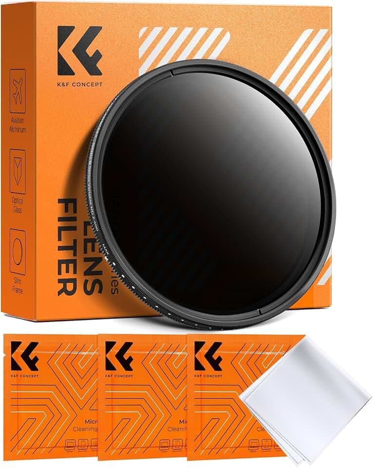 K&F CONCEPT ND Filter 82mm Variabler Graufilter ND2-400 (1-9 Blenden)