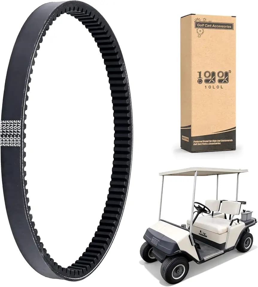 10L0L 27077-G01 Golf Cart Drive Belt for EZGO Marathon 2-Cycle 1992-1993 and 4-Cycle 1991-1996 Gas Models,OEM# 27077-G02, 22337-G1