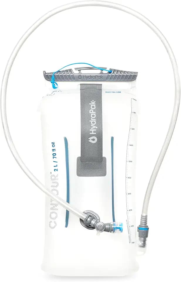 HydraPak Contour Hydration Reservoir - Low-Profile-Wasserblase, passend für die meisten Hydration Packs - High-Flow-Bissventil, auslaufsicher, vollständig umkehrbar und spülmaschinenfest - 1,5L 2L 3L