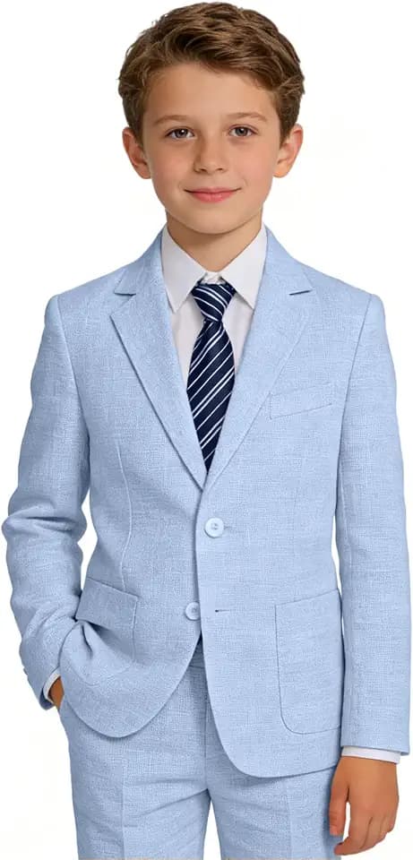 Suits for Boy Lightweight Slim Fit 3 Piece Formal Wedding Party Outfit