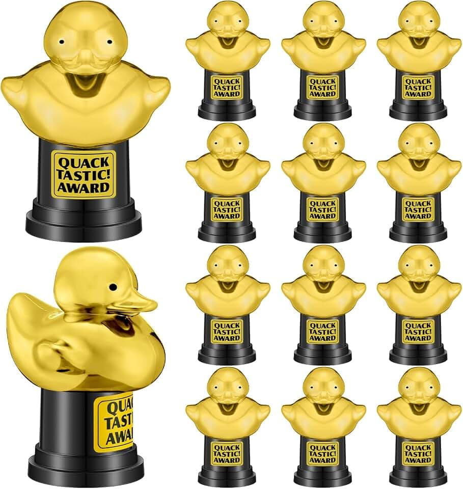 Tondiamo Duck Trophy Quacktastic Award Plastic Funny Trophies Bulk