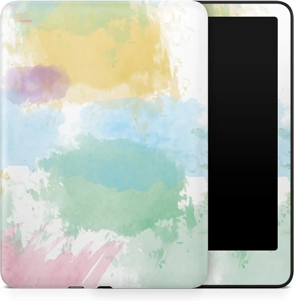 Tablet Skin Compatible with Amazon Kindle Paperwhite 12th (2024) - Watercolor White - Premium 3M Vinyl Protective Wrap Decal Cover - Easy to Apply | Crafted in The USA by MightySkins