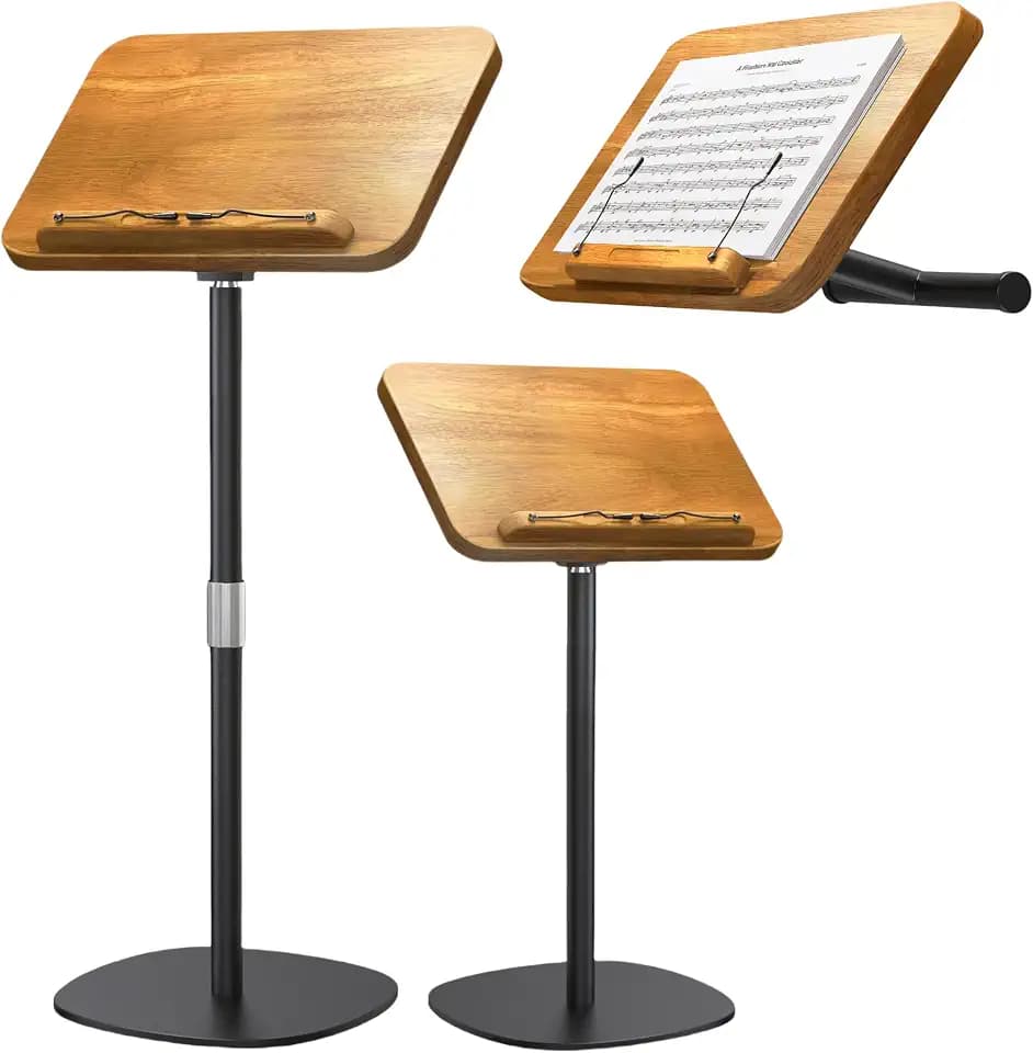 2-in-1 Dual-Use Music Stand & Tabletop Stand, 16.5"–51" Height Adjustable