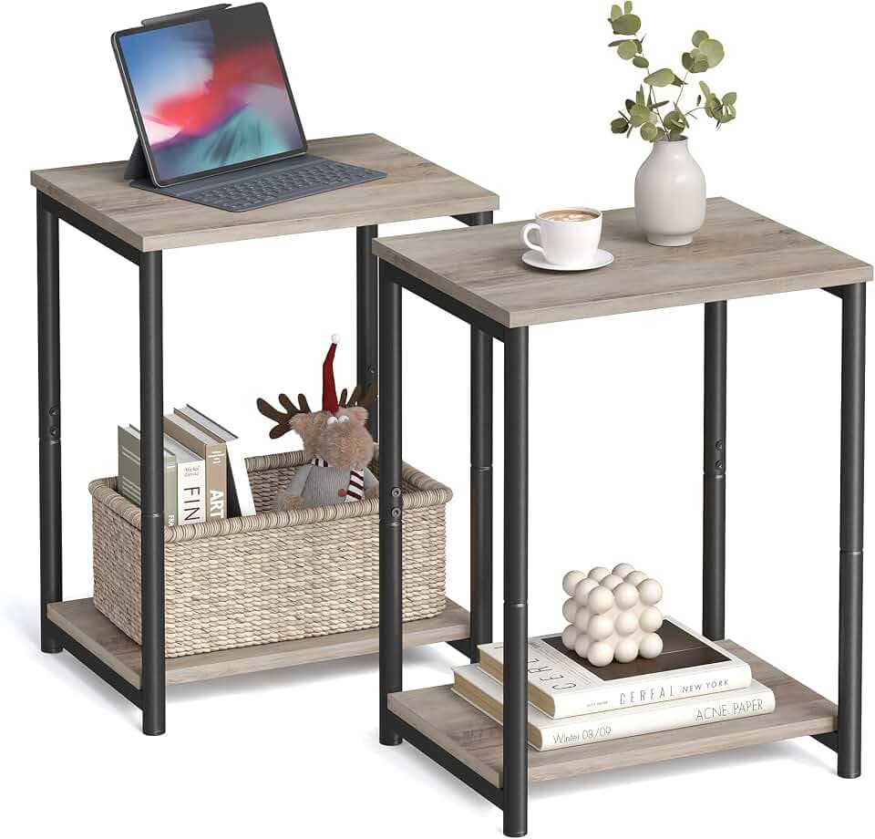 VASAGLE Side Tables Set of 2, Small End Table, Nightstand for Living Room