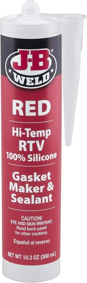 J-B Weld 31914 Red High Temperature RTV Silicone Gasket Maker and Sealant - 10.3 oz.