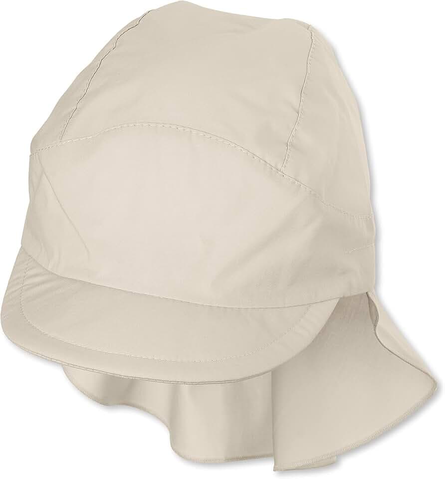 Sterntaler Schirmmütze Nacken Basic - Mädchen Baby- und Kinder Mütze mit Nackenschutz - UV-Schutz 50+ Hut aus Popeline (Bio) - leichte Sommer Kopfbedeckung mit Gummiband