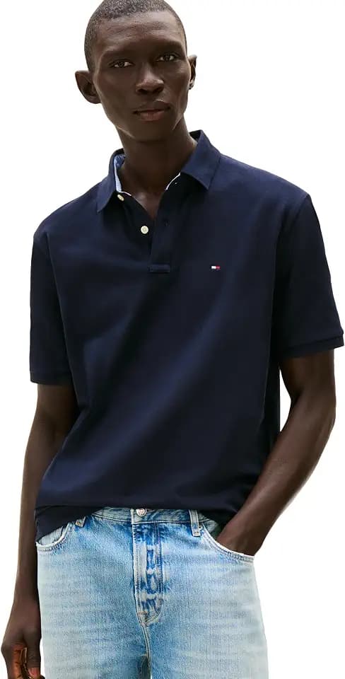 Tommy Hilfiger Men's Short Sleeve Cotton Pique Polo Shirt in Classic Fit