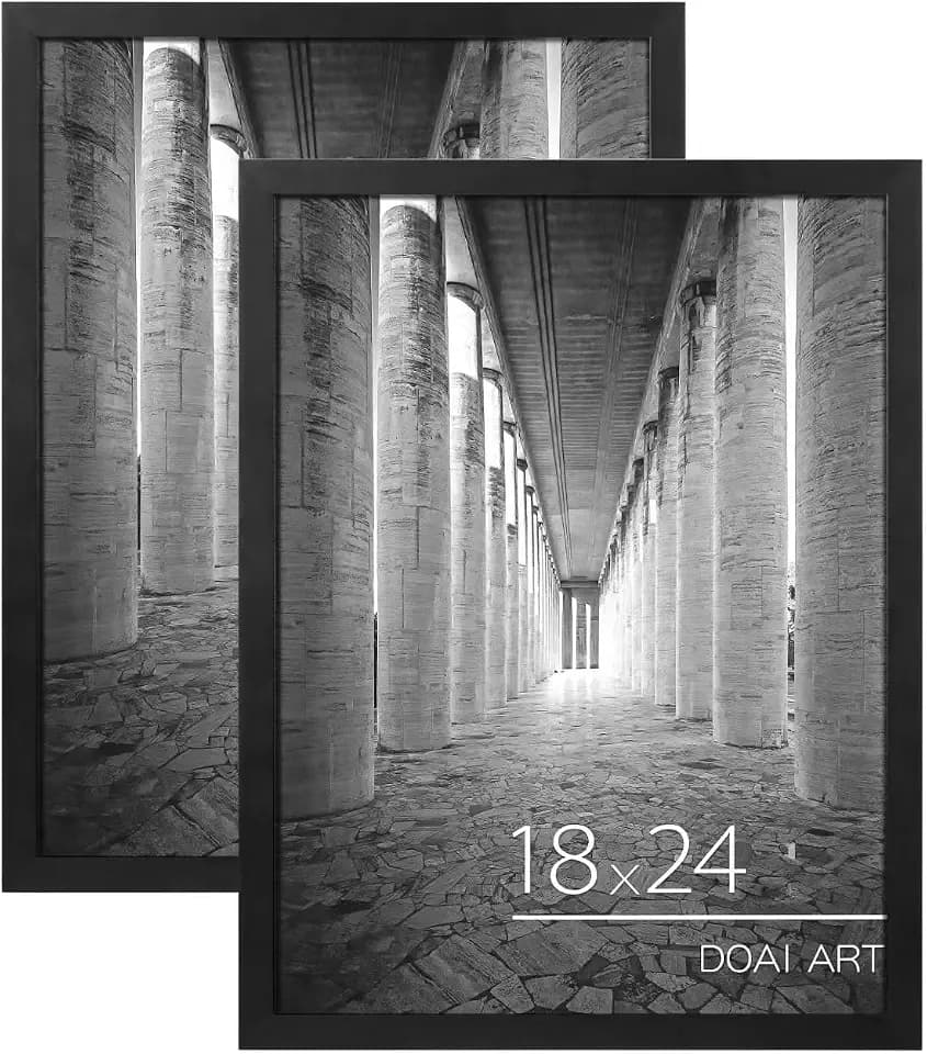 DOAI ART 18x24 Poster Frame 2 Pack, Black 18 x 24 Picture Frames