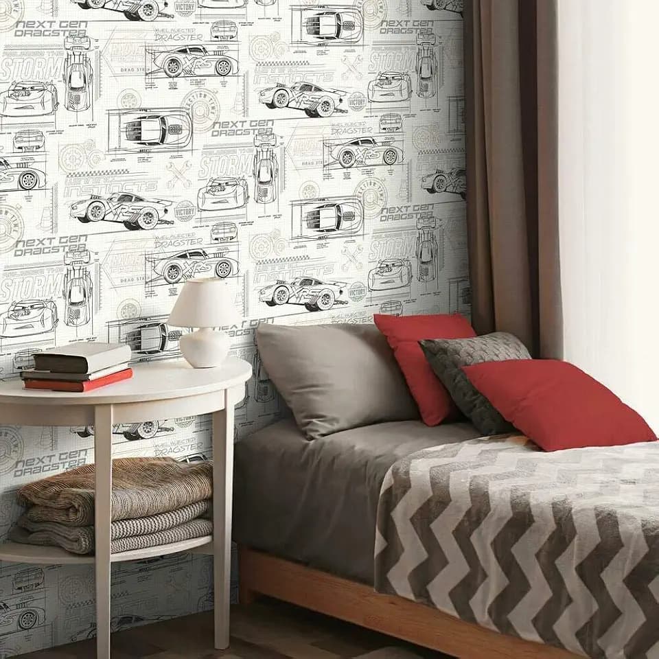 RoomMates Disney and Pixar Cars Schematic Peel and Stick Wallpaper