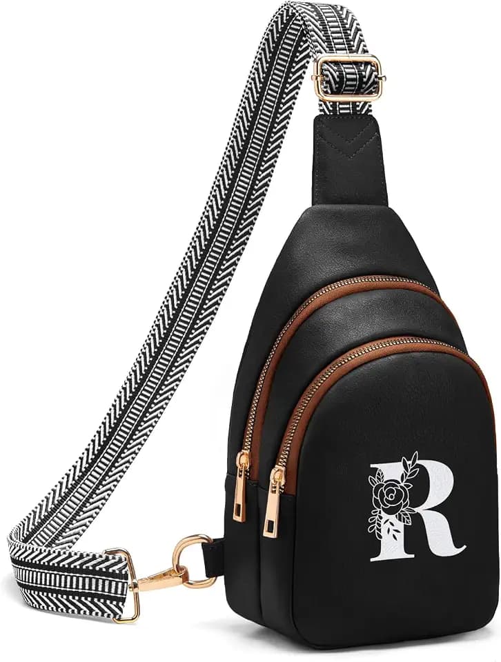Viverte Crossbody Bags for Women Initial Sling Bag Cross Body Fanny Packs Personalized Gifts for Mom Women Wife
