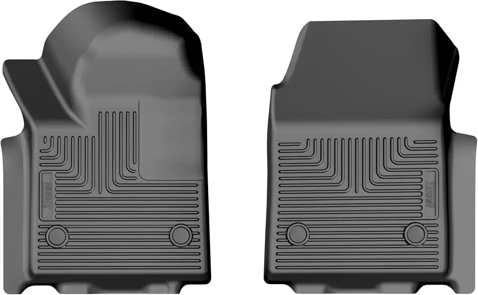 Husky Liners X-act Contour Floor Mats | Fits 2024-2026 Chevrolet Silverado EV; 2024 GMC Sierra EV | Front Row, 2-pc Black - 78411
