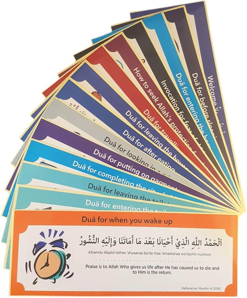 19 Stück DIY Abnehmbare muslimische Familie Dua Aufkleber Aufkleber Wandaufkleber islamische arabische Zitate Buchstaben Wandaufkleber für Schlafzimmer Heimdekoration (verschiedene Farbe)