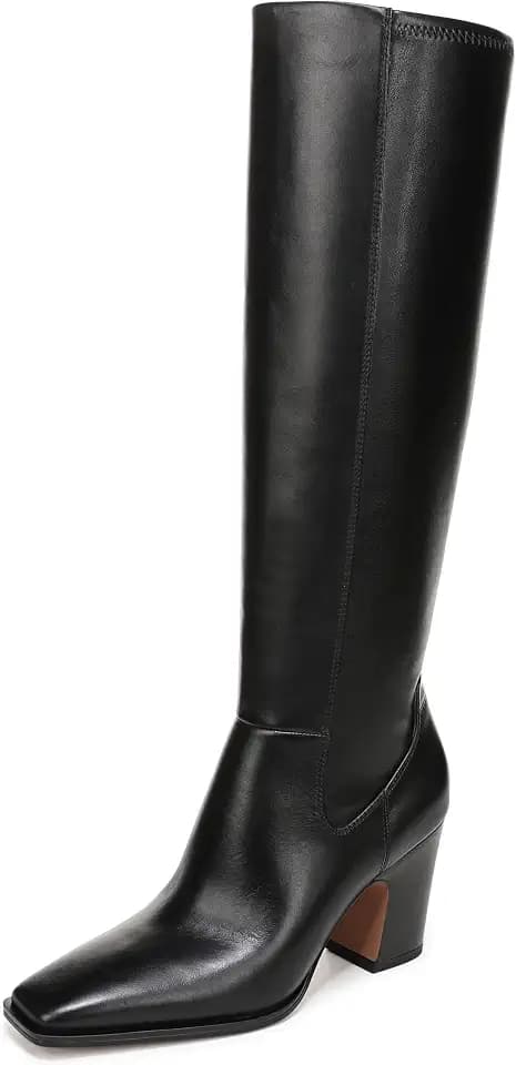 Franco Sarto Women's Jonie Mid Calf Boot Black Leather 9.5 M