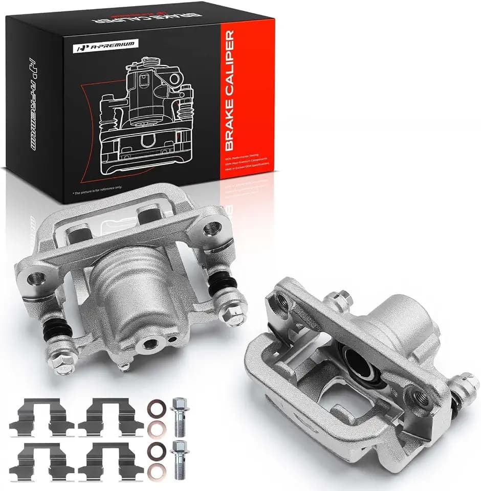 A-Premium Rear Left and Right Side Disc Brake Caliper with Bracket