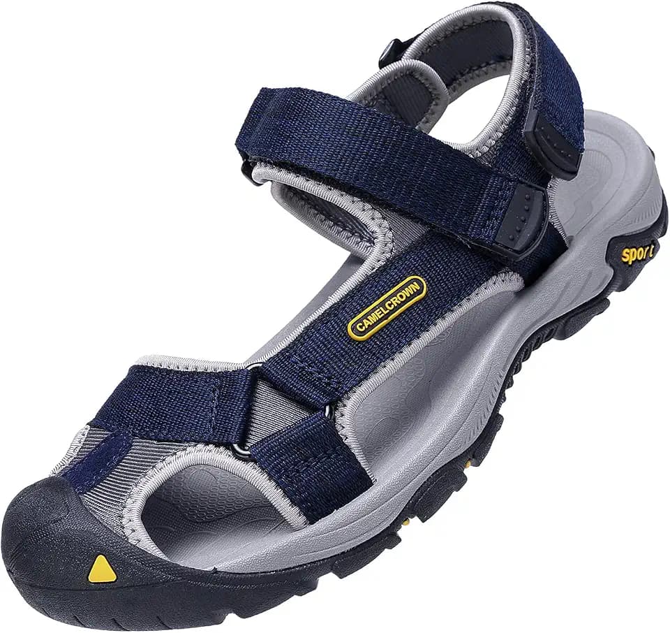 CAMEL CROWN Men's Waterproof Hiking Sandals Closed Toe Water Sandals Athletic Sport Sandals for Summer Outdoor Beach Wading Boat