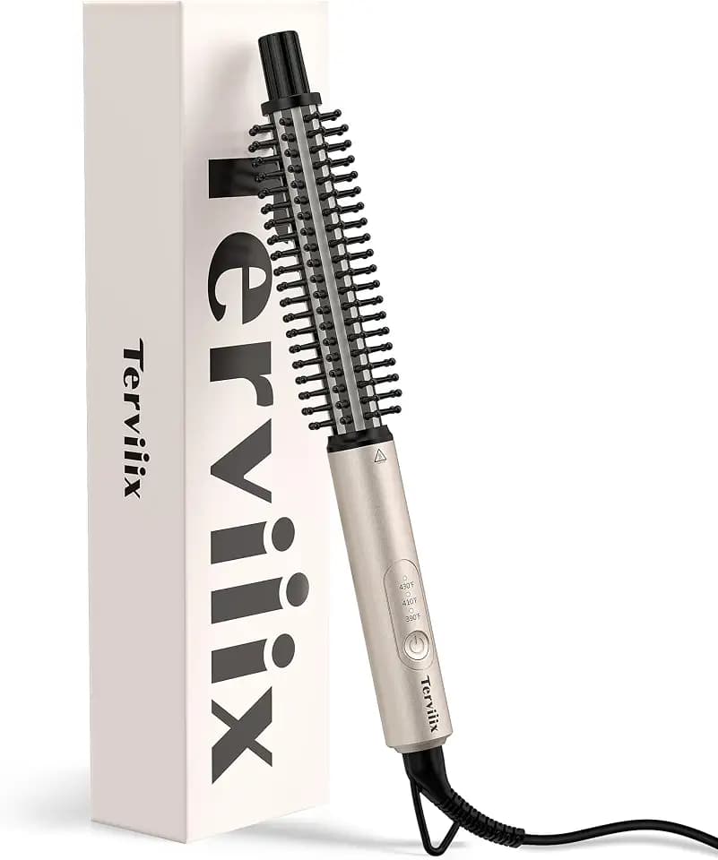 Terviiix Thermal Brush for Short Hair, 3/4 Inch Ceramic Curling Brush