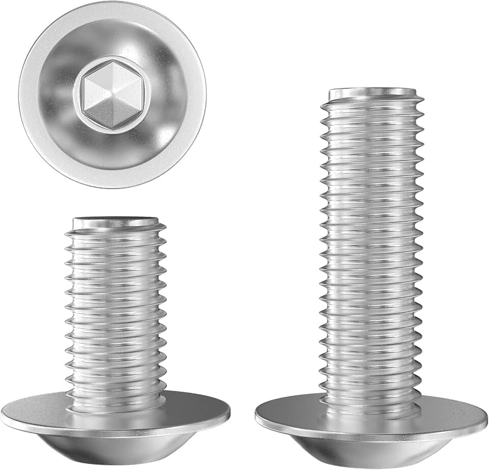 10 Stück Linsenkopfschrauben M8x80mm, Flachkopfschrauben A2 V2A
