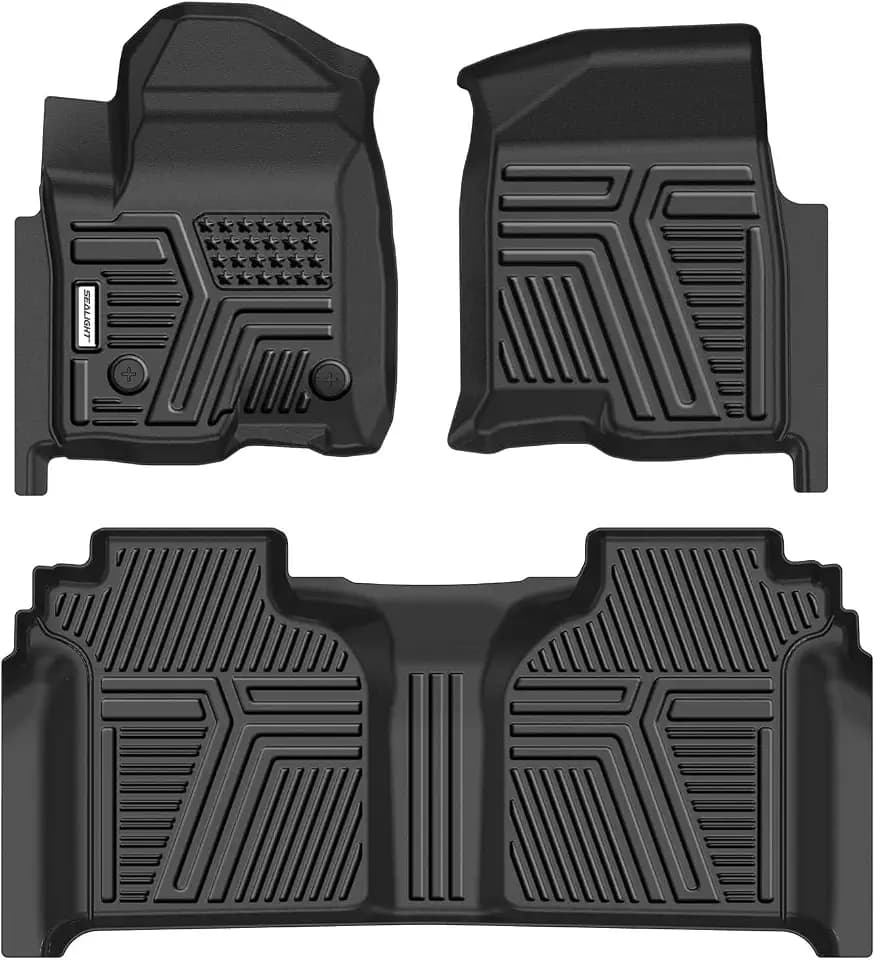 SEALIGHT Floor Mats for 2019-2026 Chevy Silverado/GMC Sierra 1500 Crew Cab