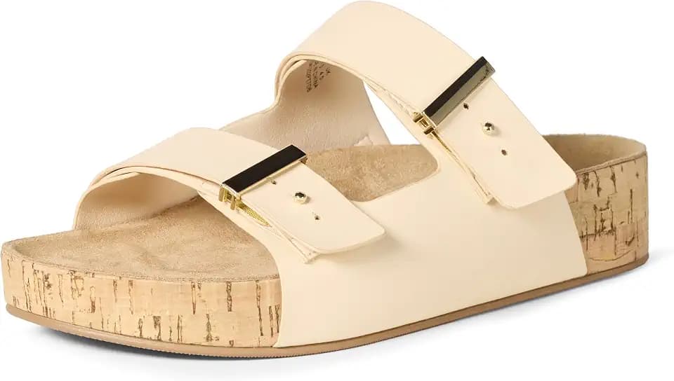 Amazon Essentials Women's Double Strap Cork Sandals