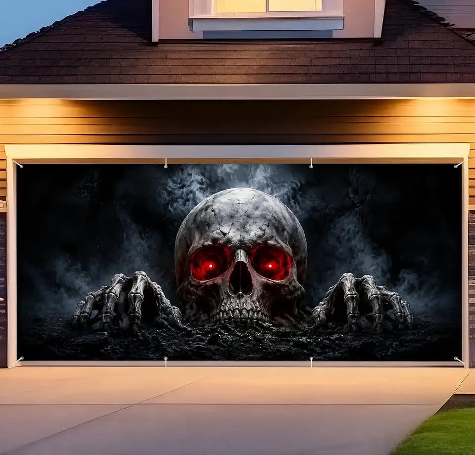 6 x 13 ft Halloween Garage Door Cover Banner Decorations