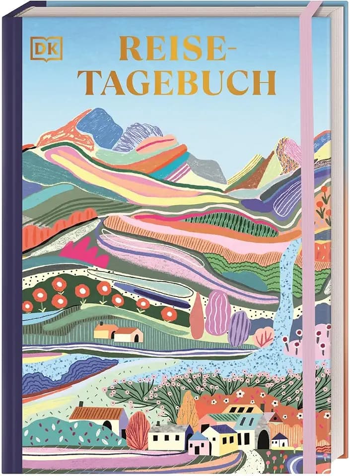 Reisetagebuch - In den Bergen: Urlaubs-Tagebuch zum Ausfüllen und Selbstgestalten mit Platz für 10 Reisen. Hochwertig ausgestattet mit Lesebändchen, Einstecktasche, Gummiband & Goldfolie
