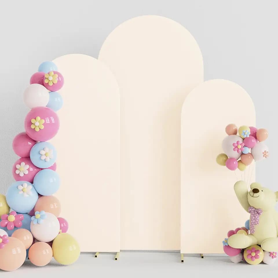 Arch Backdrop Cover, Arch Covers Stretchy Backdrop, 4ft, 5ft, 6ft, Beige