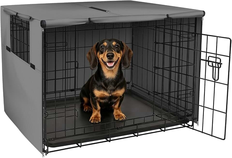 Explore Land Dog Crate Cover, 24 inches, Grey