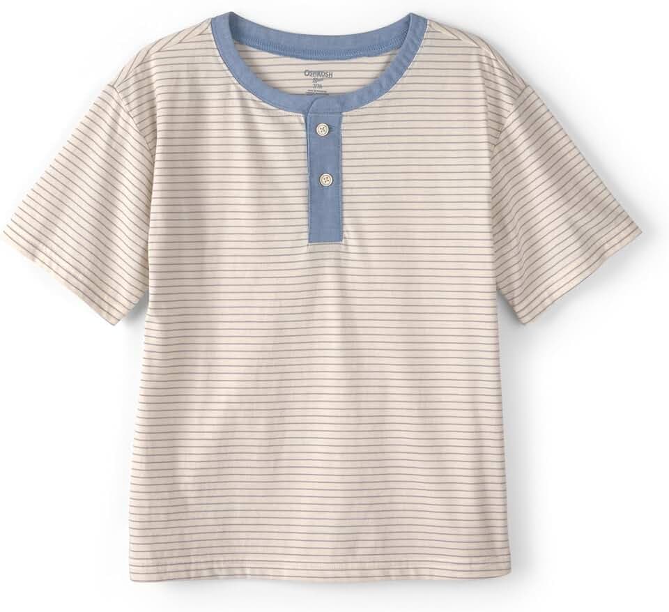 OSHKOSH B'GOSH Boy's Short Sleeve Henley