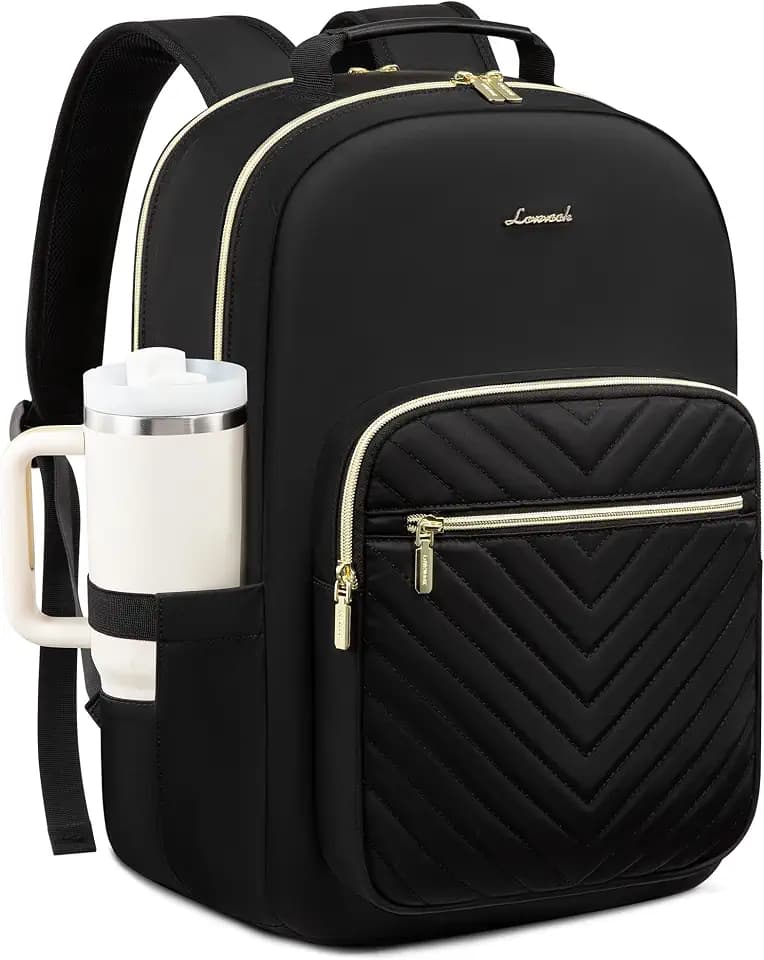 LOVEVOOK Laptop Backpack for Women,Quilted Work Travel College Laptop Bag