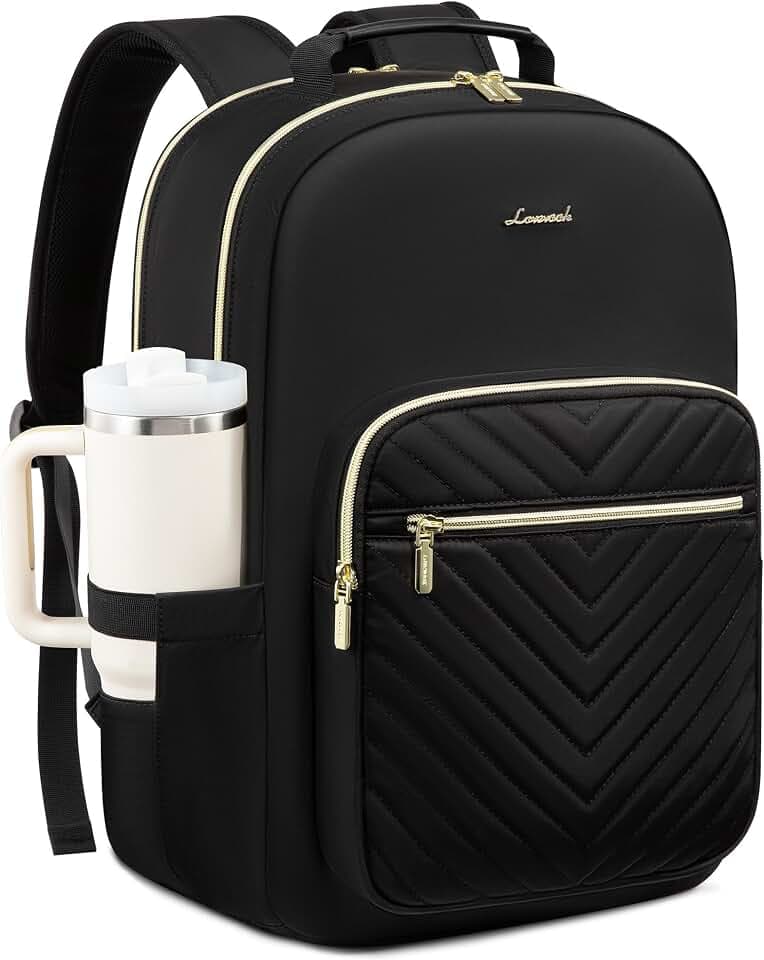 LOVEVOOK Laptop Backpack for Women,Quilted Work Travel College Laptop Bag