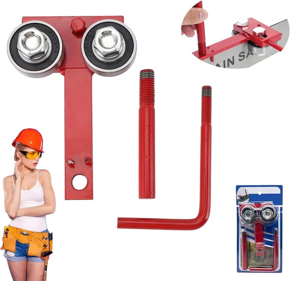 Chainsaw Bar Rail Tool, Multi-Functional Adjuster for Tightening/Closing/Repair,Cast Iron & Aluminum Chain Grinding Tool, Professional Chainsaw Maintenance Accessories