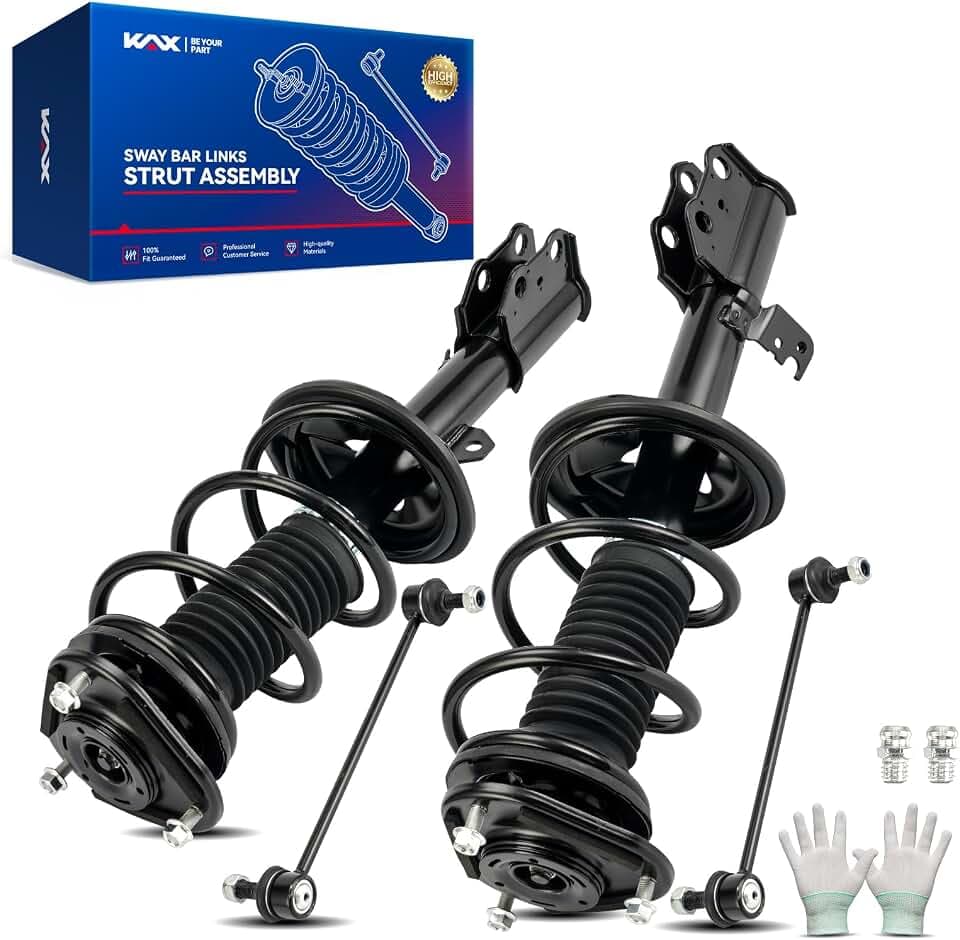 KAX 4pcs Front Struts Coil Spring w/2 Sway Bars End Link For Corolla,Matrix