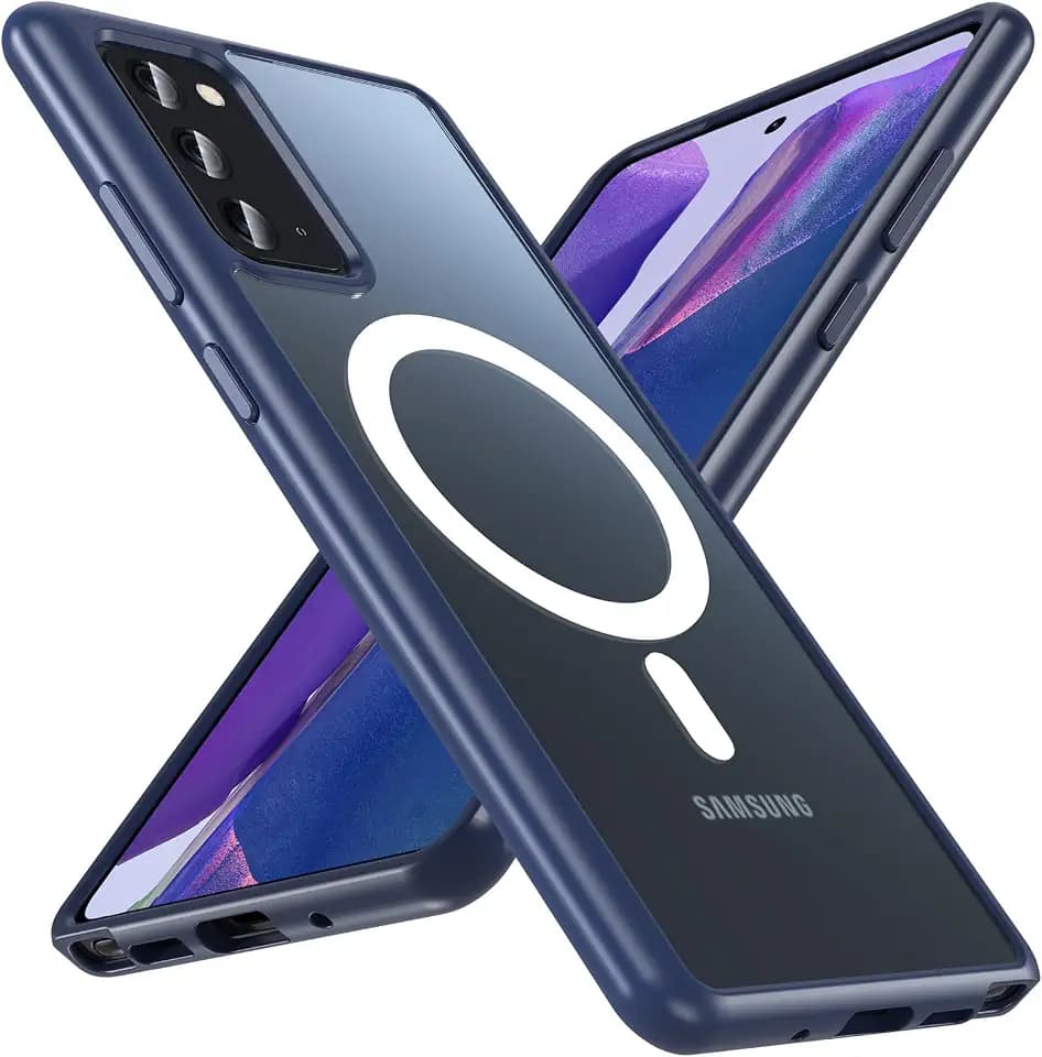 OWKEY Magnetic Case for Samsung Galaxy Note 20, Fit for MagSafe,Matte Blue