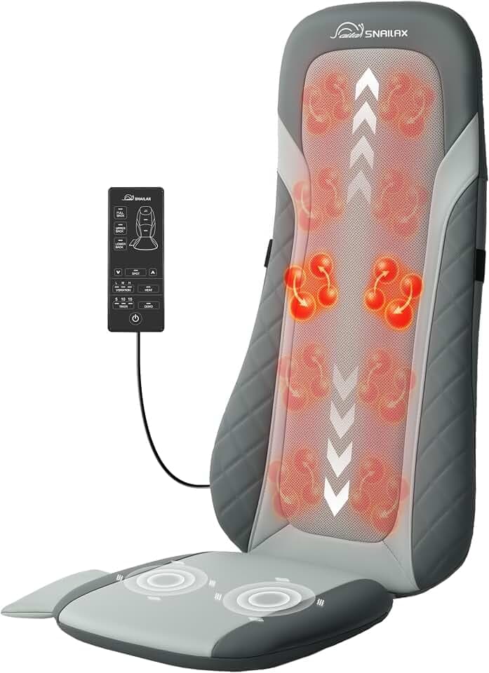 Snailax Shiatsu‑Massagesitzauflage mit Wärmefunktion
