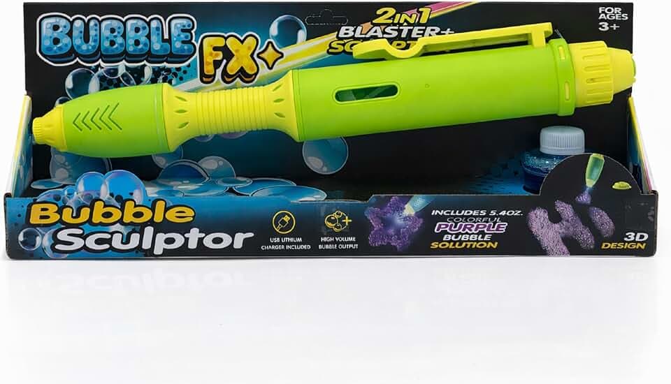 Mindscope BubbleFX LED Light Up Bubble Sculptor Pen (Green/Yellow)