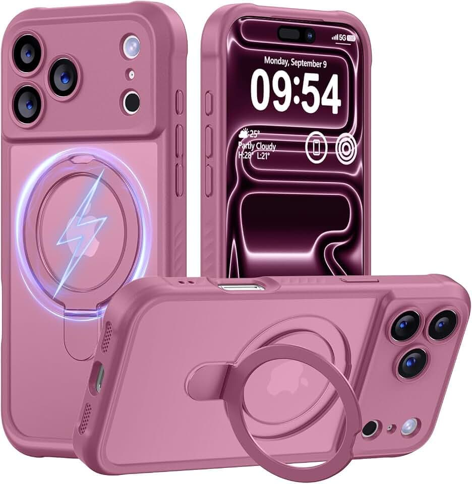 MOCCA Magnetic for iPhone 17 Pro Max Case with Stand,Lavender Purple