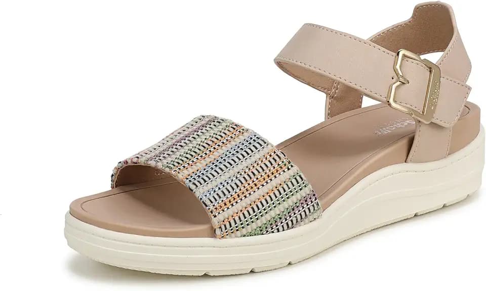 Dr. Scholl's Shoes Women's Time Off Sky Sandals, Comfortable Travel Sandals