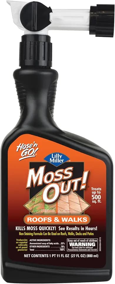 Lilly Miller Moss Out! Roofs and Walks Ready to Spray, 27 Oz