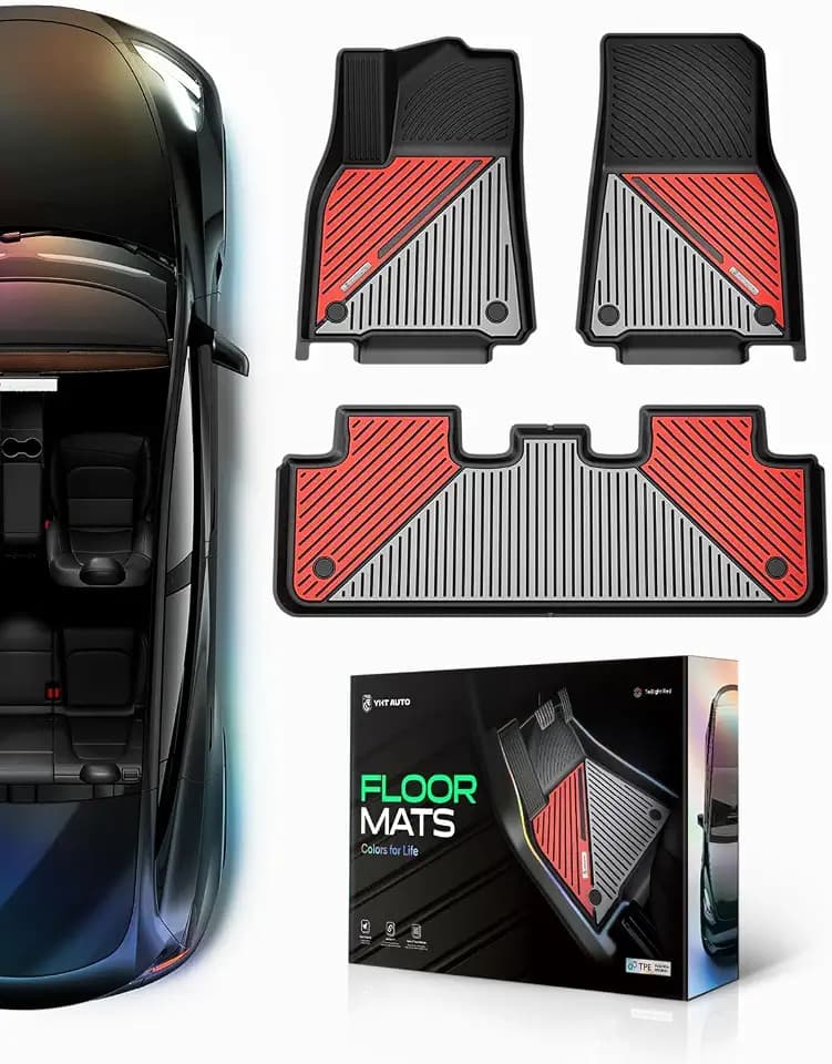 YHTAUTO Upgrade Floor Mats for Tesla Model Y 2020-2024 5-Seat Custom Fit