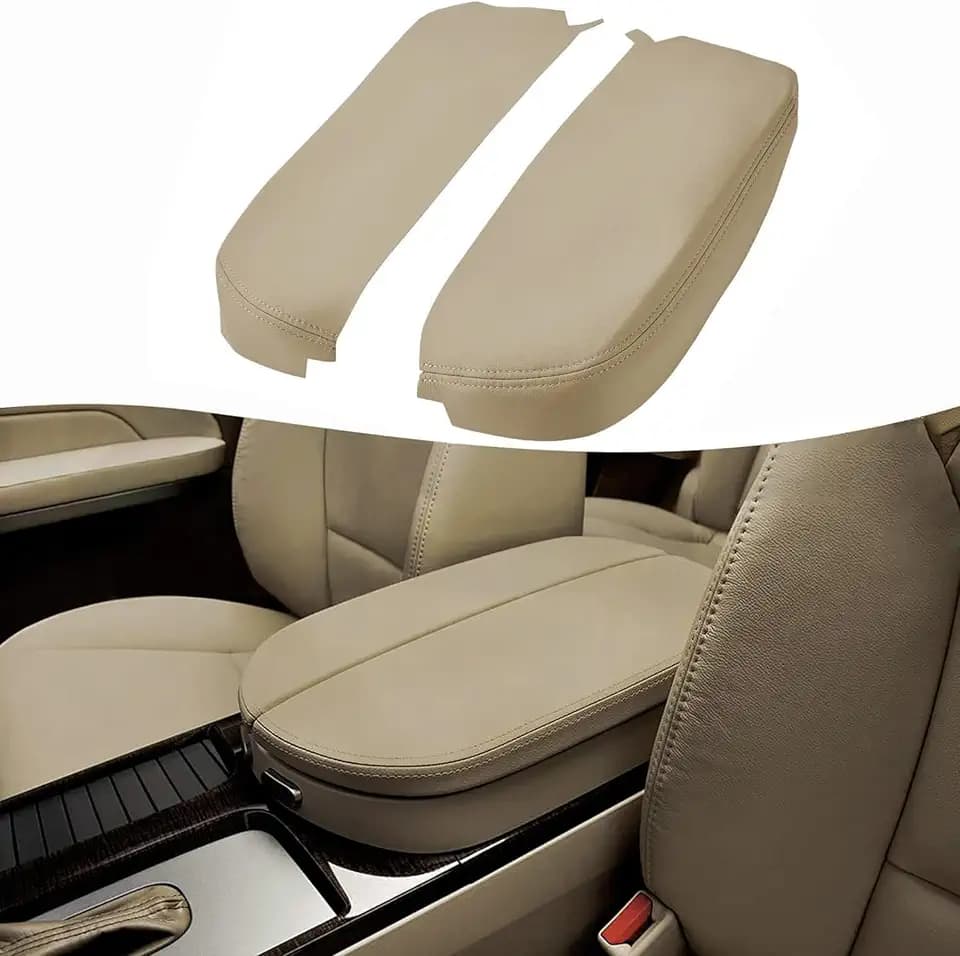 KBH Center Console Cover Replacement for Acura MDX 2007-2013, Vinyl Leather