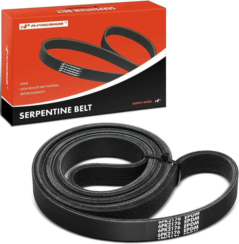 A-Premium Serpentine Belt 6-Rib 85.78 In Compatible with Ford, Buick, Mazda